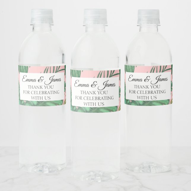 Tropical Pink Greenerenerity Beach Hochzeit Vielen (Flaschen)
