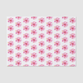Tropical Pink Hibiscus Flower Seidenpapier