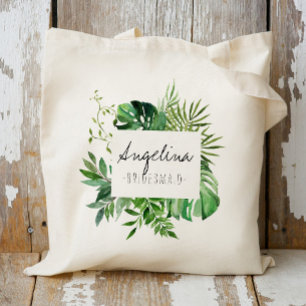 Tropical Plaam Leaf Personalisiert Bridesmaid Tragetasche