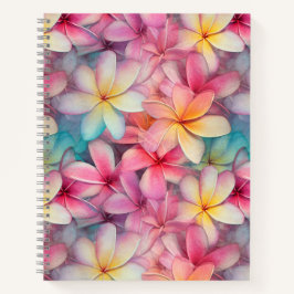 Tropical Plumeria Frangipani Spiral Notebook Notizbuch