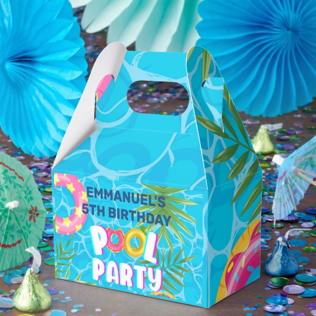 Tropical Pool Party Geburtstag Geschenkschachtel (Party)