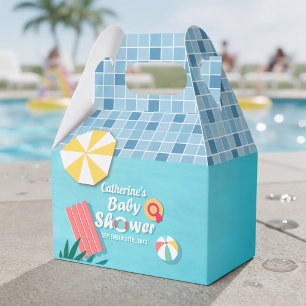 Tropical Pool Party Summer Baby Dusche Geschenkschachtel