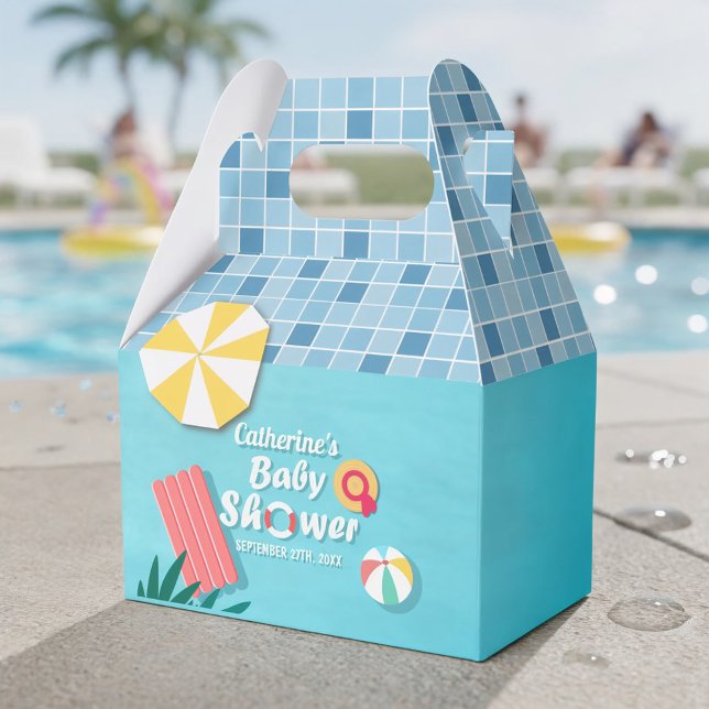 Tropical Pool Party Summer Baby Dusche Geschenkschachtel (Von Creator hochgeladen)