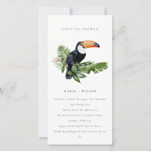 Tropical Rainforest Toucan Couples Invitation de d