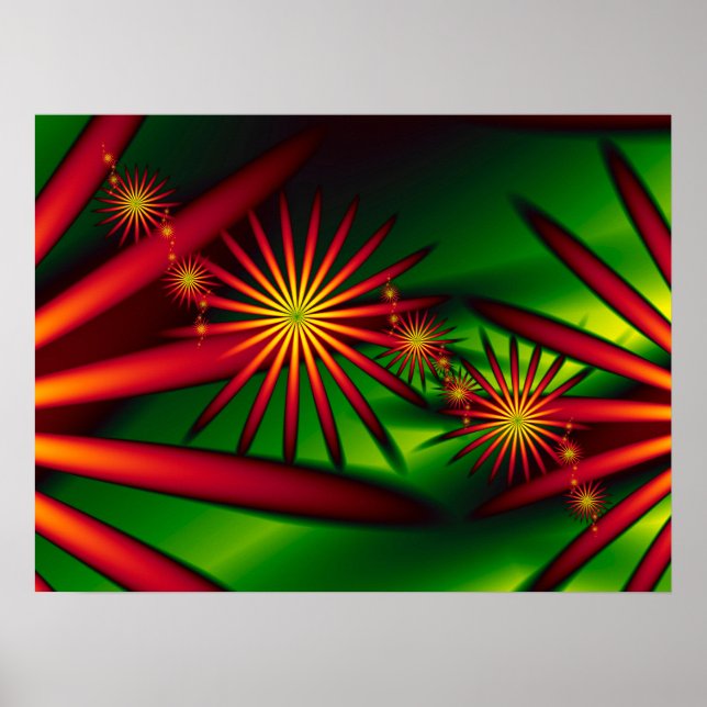 Tropical Red Flowers Poster (Vorne)