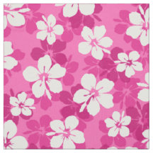 Tropical Red Violet White Hibiskus Blume Muster