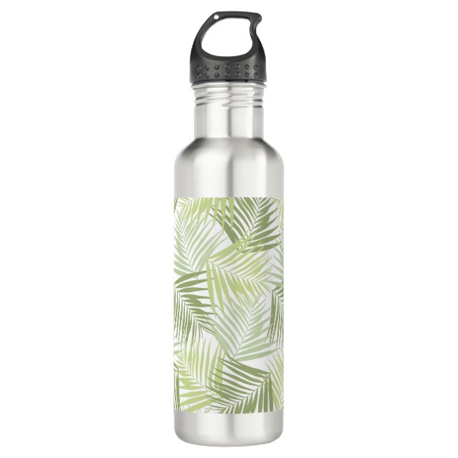 Tropical Retro #1 #palms #decor #art Edelstahlflasche (Vorderseite)