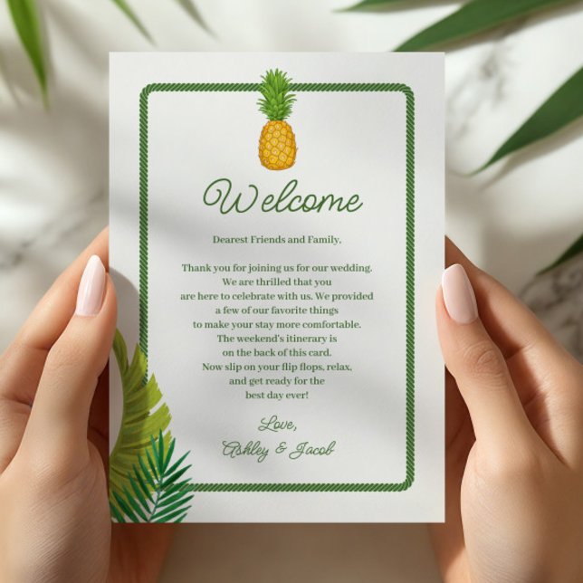 Tropical Retro Wedding Letter and Itinerary Programm (Von Creator hochgeladen)