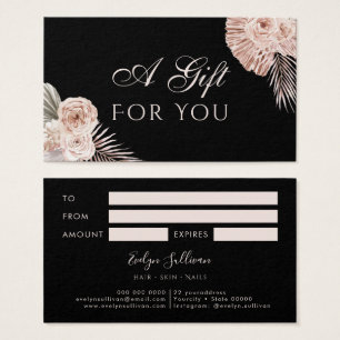 Tropical roses gift card