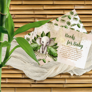 Tropical Safari Elephant Shower Books für Baby Begleitkarte