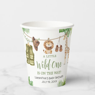 Tropical Safari Jungle Animals Baby Dusche Pappbecher