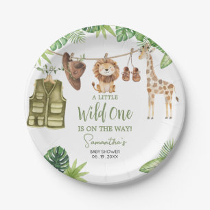 Tropical Safari Jungle Animals Baby Dusche Pappteller