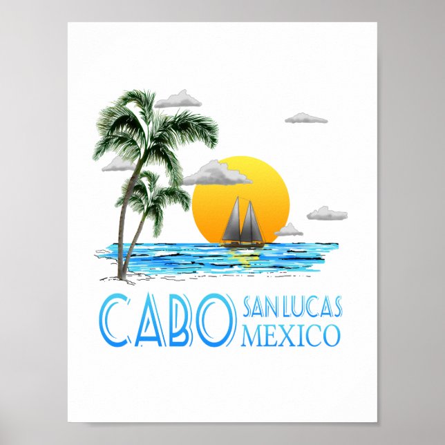 Tropical Sailing Cabo San Lucas Mexico Poster (Vorne)