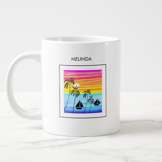 Tropical Sailing Jumbo-Tasse (Links)