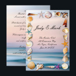 Tropical Sandy Beach & Seashells Wedding Menu Card Menükarte<br><div class="desc">Die Dekoration wird durch eine Karte ergänzt. Wenn Sie sich auf den Eingang der Braut und des Bräutigams oder die Präsentation der Ehrengäste freuen, finden Sie hier eine Karte, die Ihnen eine schöne Touch verleiht. Personalisieren und erstellen Sie Ihr Menü, indem Sie den Text in den angegebenen Feldern hinzufügen und...</div>