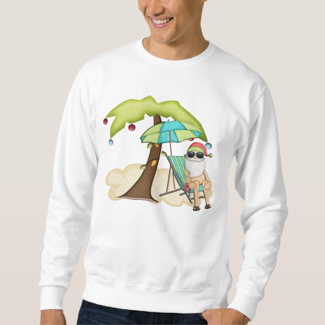 Tropical Santa Christmas Sweatshirt (Vorderseite)