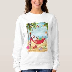 Tropical Santa Christmas Sweatshirt oder T - Shirt
