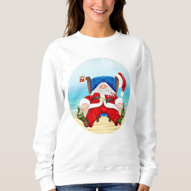 Tropical Santa Christmas Sweatshirt oder T - Shirt (Vorderseite)