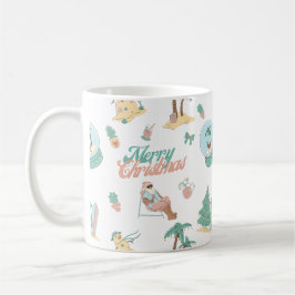 Tropical Santa Merry Weihnachtsfeier Tasse