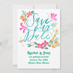 Tropical Save the Date Einladung