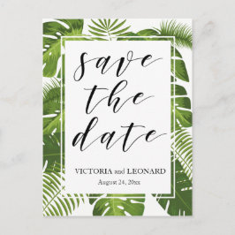 Tropical Save the Date | Hochzeitskarte Ankündigungspostkarte