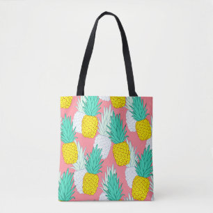 Tropical seamless pattern with exotic pineapples.  tasche