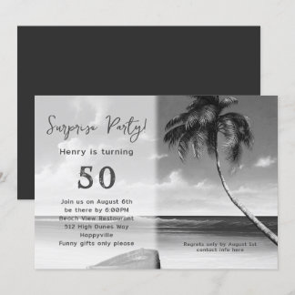 Tropical seine Geburtstagsüberraschung Party Einla Einladung