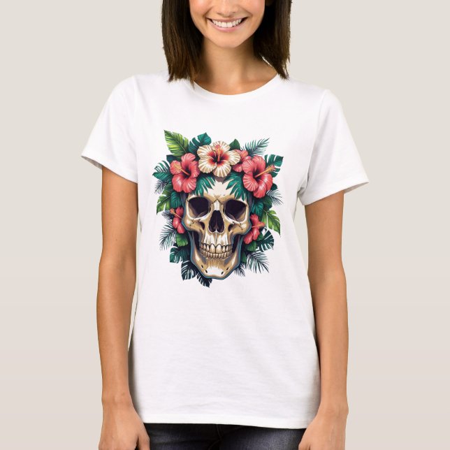 TROPICAL SKULL WOMEN'S T SHIRT (Vorderseite)