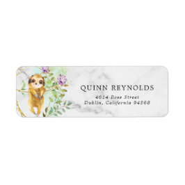 Tropical Sloth Return Address Label