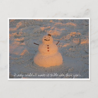 Tropical Snowman Postkarte