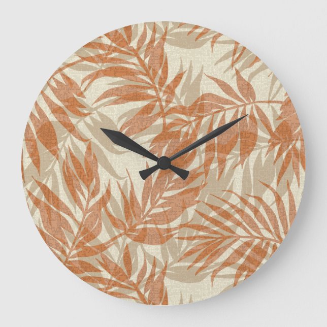 Tropical Spa Coordinates- Areca Palms Hawaiian Große Wanduhr (Vorderseite)