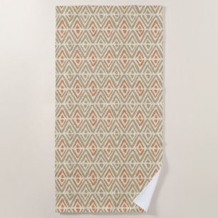 Tropical Spa Koordinaten- Tribal Zig Zag Strandtuch