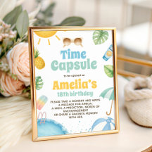 Tropical Splish Splash Zeitkapsel-Schild
