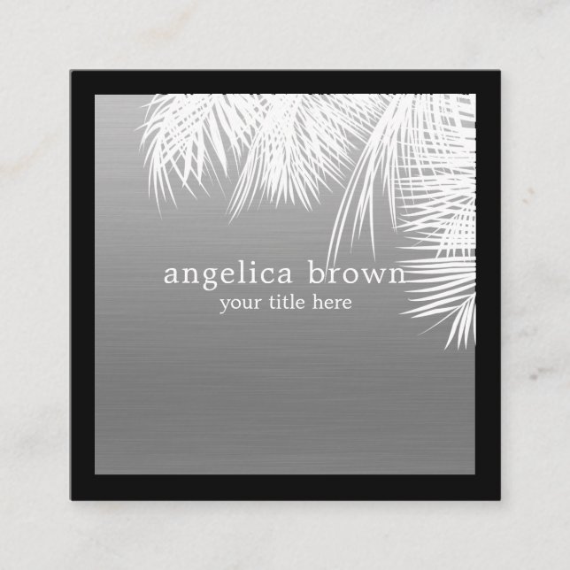 Tropical Square Business Card Quadratische Visitenkarte (Vorderseite)
