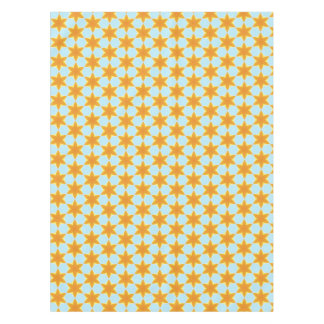 Tropical Starfruit Pattern Blue Orange  Tischdecke