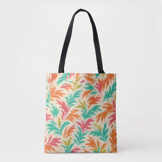 Tropical Static - Digitales Dschungelblühen Tasche (Vorderseite)