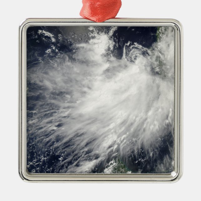Tropical Storm Conson Silbernes Ornament (Vorne)