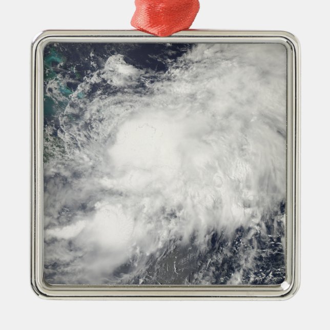 Tropical Storm Hanna Silbernes Ornament (Vorne)