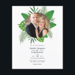Tropical Summer Beach Foto Hochzeit Foto Flyer<br><div class="desc">Tropisches Aquarellblau Aloha Strand Hochzeit Foto Einladung individuell auf Ihre Veranstaltung Besonderheiten. Ideal für jede Art von Thema oder Gartenhochzeit. Bitte beachten Sie, dass diese Haushaltseinladung auf Flyer-Papier steht und sehr dünn ist. Umschläge sind nicht enthalten. Für dickere Einladungen mit Umschlägen und passenden Produkten zum selben Thema lesen Sie bitte...</div>