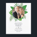 Tropical Summer Beach Foto Hochzeit Foto Flyer<br><div class="desc">Tropisches Aquarellblau Aloha Strand Hochzeit Foto Einladung individuell auf Ihre Veranstaltung Besonderheiten. Ideal für jede Art von Thema oder Gartenhochzeit. Bitte beachten Sie, dass diese Haushaltseinladung auf Flyer-Papier steht und sehr dünn ist. Umschläge sind nicht enthalten. Für dickere Einladungen mit Umschlägen und passenden Produkten zum selben Thema lesen Sie bitte...</div>