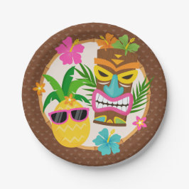 Tropical Summer Beach Luau Birthday Pappteller