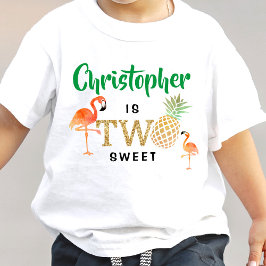 Tropical Summer Beach Luau Boys 2nd Birthday Kleinkind T-shirt