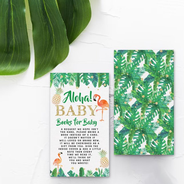 Tropical Summer Beach Luau Boys Baby Showbuch Begleitkarte (Von Creator hochgeladen)