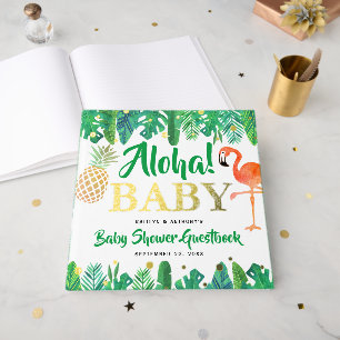 Tropical Summer Beach Luau Boys Babydusche Real Gästebuch