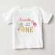 Tropical Summer Beach Luau Girls 1. Geburtstag Baby T-shirt (Vorderseite)