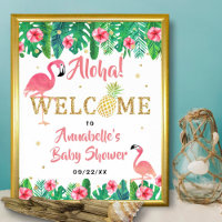 Tropical Summer Beach Luau Girls Babydusche