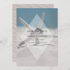 Tropical Summer Beach Wedding Foto Save The Date