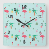 Tropical Summer Flamingo Blue Bedroom Collection
