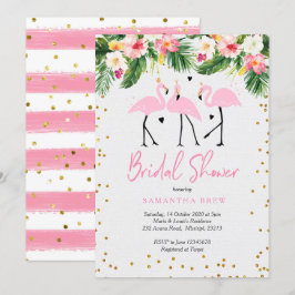 Tropical Summer Flamingo Bridal Dusche Einladung