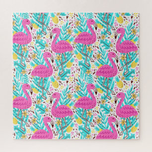 Tropical Summer Flamingo: Helle Muster Elemente